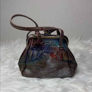 Jane Yoo Bag Wearable Art Hand Painted Leather Bag
